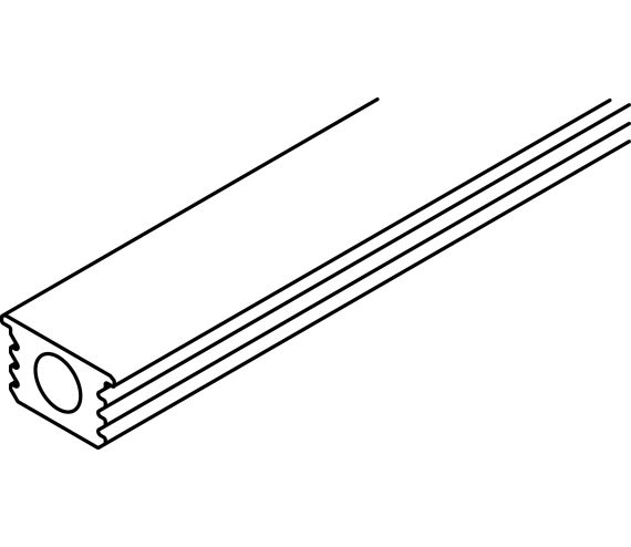PROFIEL DEURRECHTER OP LENGTE 5650 MM