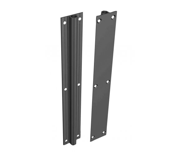 DDR 701  DEURRECHTER L=2200 / 400 mm inkortbaar / zwart geanodiseerd
voor deurhoogtes van 2200-1800